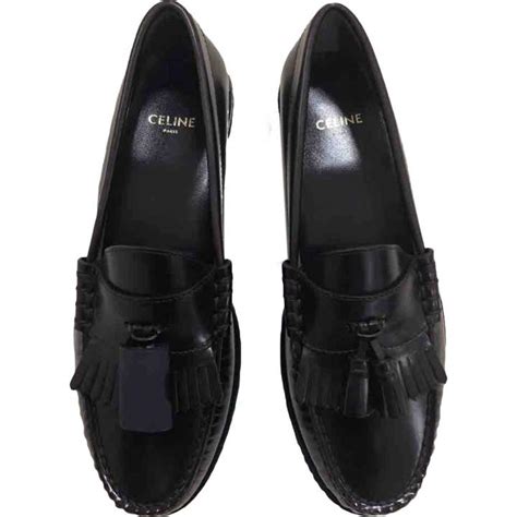 celine leather flats|celine loafers for women.